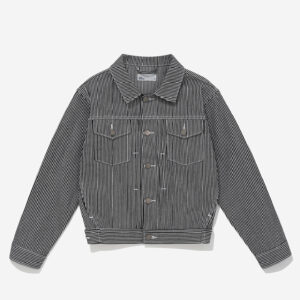ÁO KHOÁC JEAN NỮ OWLBRAND PLEAT STRIPED