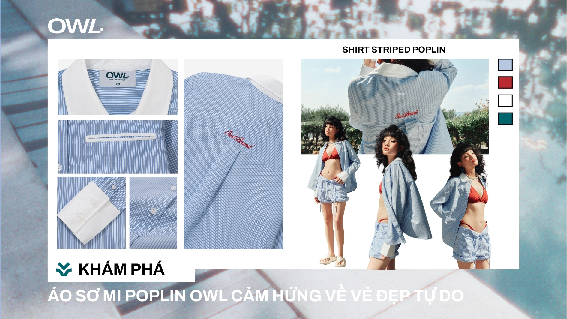 Áo sơ mi poplin Owl: cảm hứng về vẻ đẹp tự do